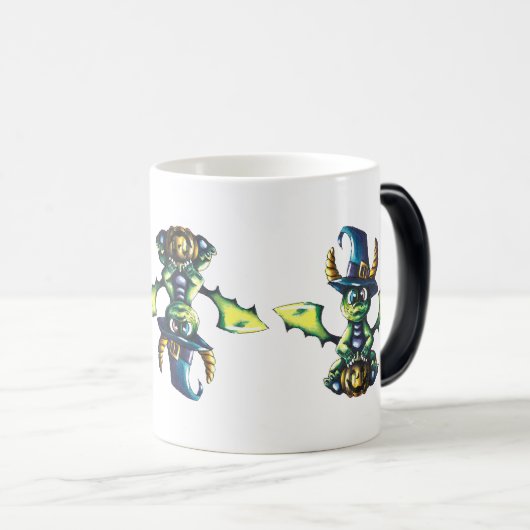 Magisch Halloween Dragon Design Magische Mok (Voorkant rechts)