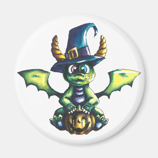 Magisch Halloween Dragon Design Magneet (Voorkant)