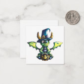 Magisch Halloween Dragon Design Notitiekaartje (Voorkant / Achterkant in situ)