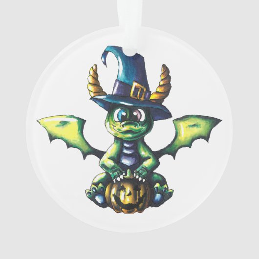 Magisch Halloween Dragon Design Ornament (achterkant)