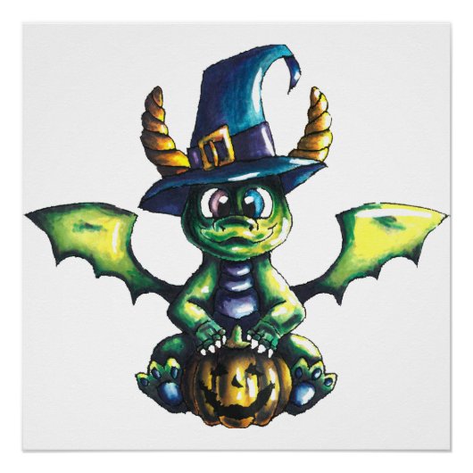 Magisch Halloween Dragon Design Perfect Poster (Voorkant)