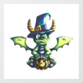 Magisch Halloween Dragon Design Raamsticker (Vel)