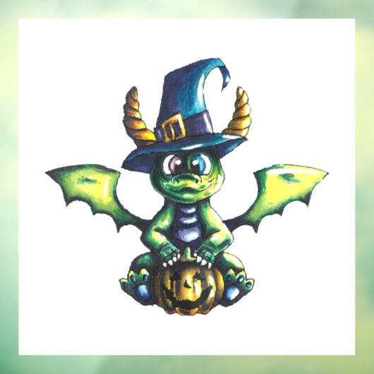 Magisch Halloween Dragon Design Raamsticker (Vel 3)