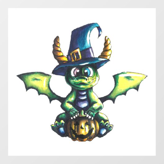 Magisch Halloween Dragon Design Raamsticker (Vel)