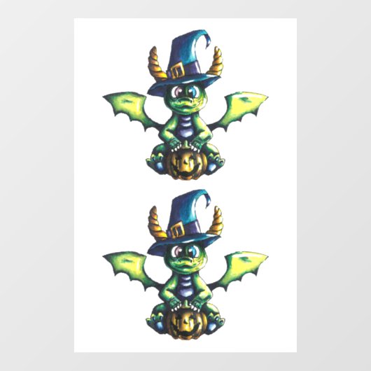 Magisch Halloween Dragon Design Raamsticker (Vel)
