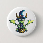 Magisch Halloween Dragon Design Ronde Button 5,7 Cm (Voorkant)