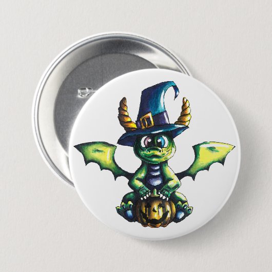 Magisch Halloween Dragon Design Ronde Button 7,6 Cm (Voorkant /achterkant)
