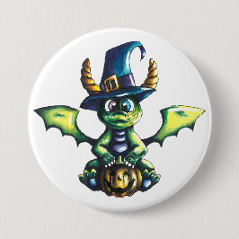 Magisch Halloween Dragon Design Ronde Button 7,6 Cm