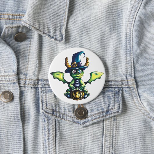 Magisch Halloween Dragon Design Ronde Button 7,6 Cm (In situ)