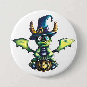 Magisch Halloween Dragon Design Ronde Button 7,6 Cm