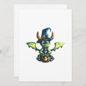 Magisch Halloween Dragon Design Save The Date (Voorkant / Achterkant)