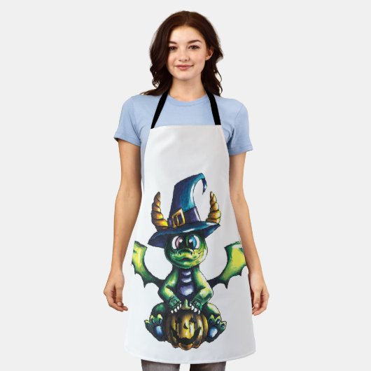 Magisch Halloween Dragon Design Schort (Gedragen)