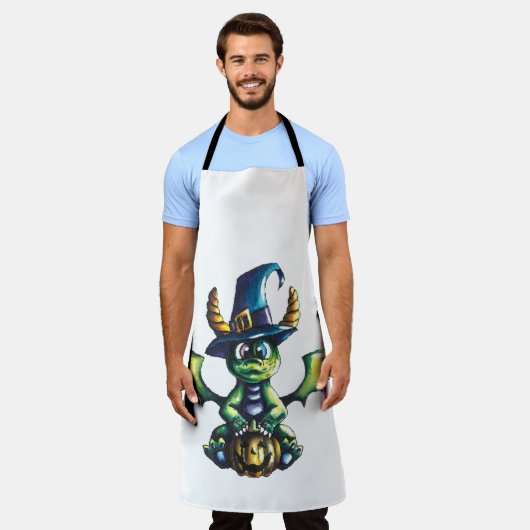 Magisch Halloween Dragon Design Schort (Gedragen)