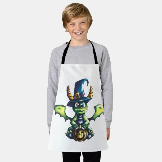 Magisch Halloween Dragon Design Schort (Gedragen)