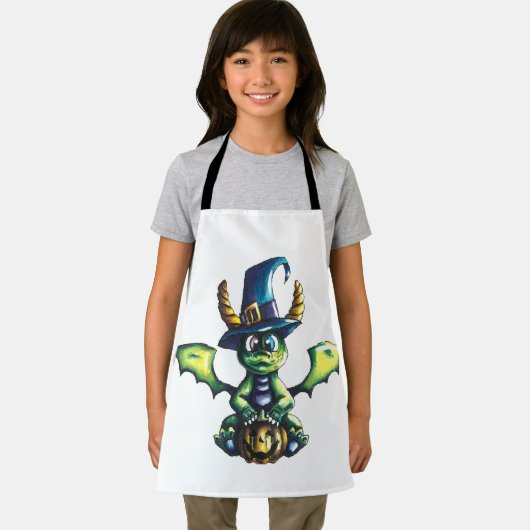 Magisch Halloween Dragon Design Schort (Insitu)