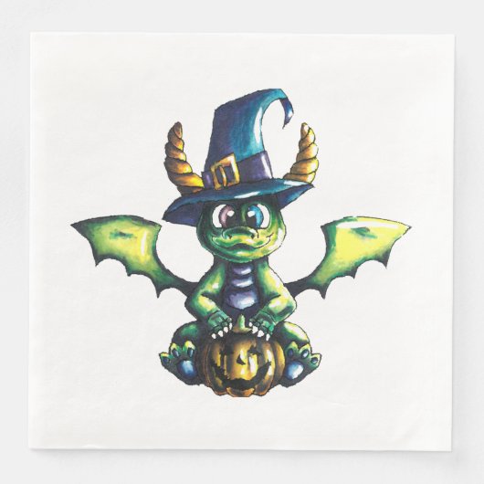 Magisch Halloween Dragon Design Servet (Voorkant)