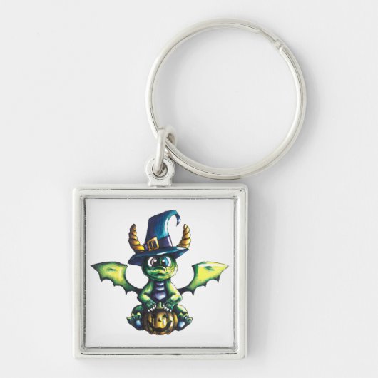 Magisch Halloween Dragon Design Sleutelhanger (Voorkant)