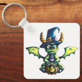 Magisch Halloween Dragon Design Sleutelhanger (Voorkant)
