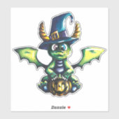 Magisch Halloween Dragon Design Sticker (Vel)