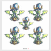 Magisch Halloween Dragon Design Sticker (Vel)