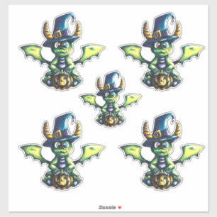 Magisch Halloween Dragon Design Sticker