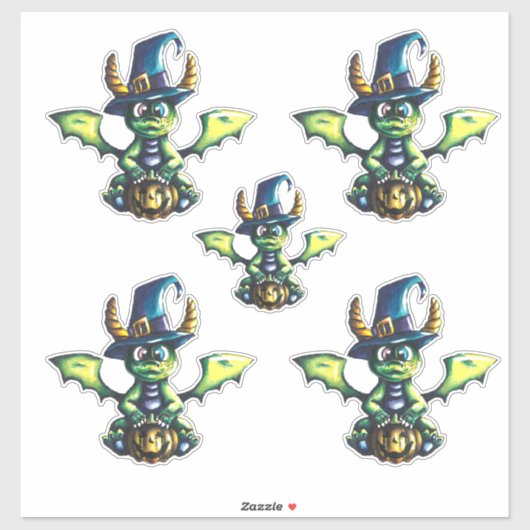 Magisch Halloween Dragon Design Sticker (Vel)