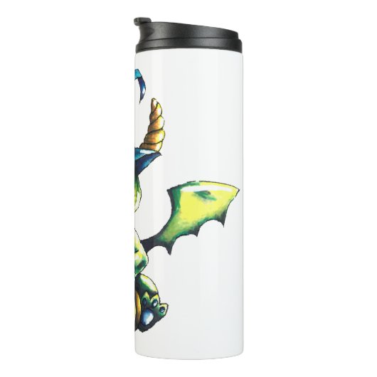 Magisch Halloween Dragon Design Thermosbeker (Geroteerd rechts)