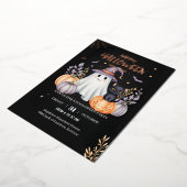 Magisch Halloween feest Folie Uitnodiging (Gedraaid)