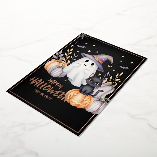Magisch Halloween feest Folie Uitnodiging (Gedraaid)