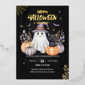 Magisch Halloween feest Folie Uitnodiging (Voorkant)