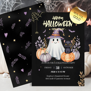 Magisch Halloween feest Folie Uitnodiging