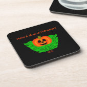 Magisch Halloween Pumpkin Hard Onderzetter van pla (Linkerzijde)