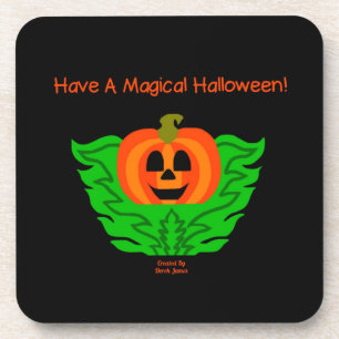 Magisch Halloween Pumpkin Hard Onderzetter van pla