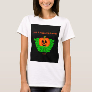 Magisch Halloween Pumpkin White T Shirt voor vrouw