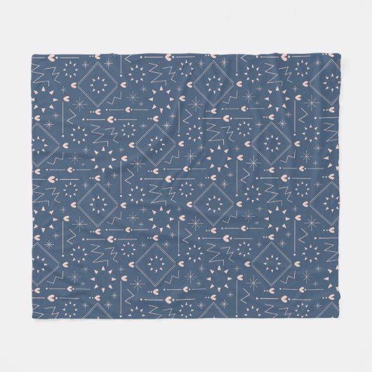 Magisch Hartpatroon Fleece Deken (Voorkant (Horizontaal))