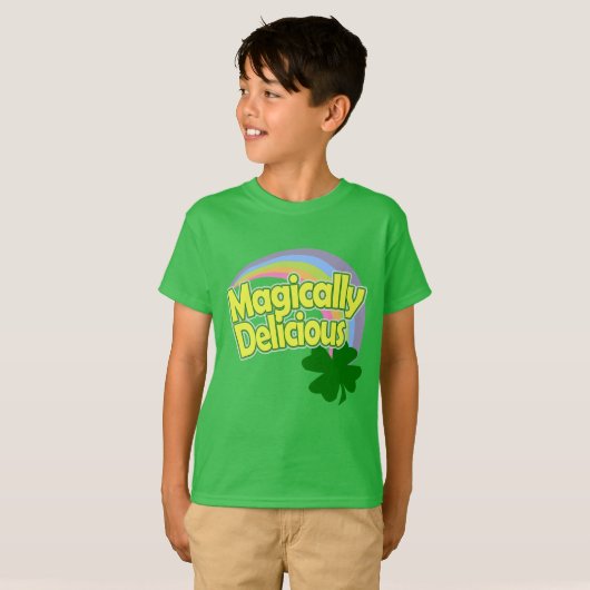 Magisch Heerlijke Pastel Regenboog St Patricks Dag T-shirt (Voorkant volledig)