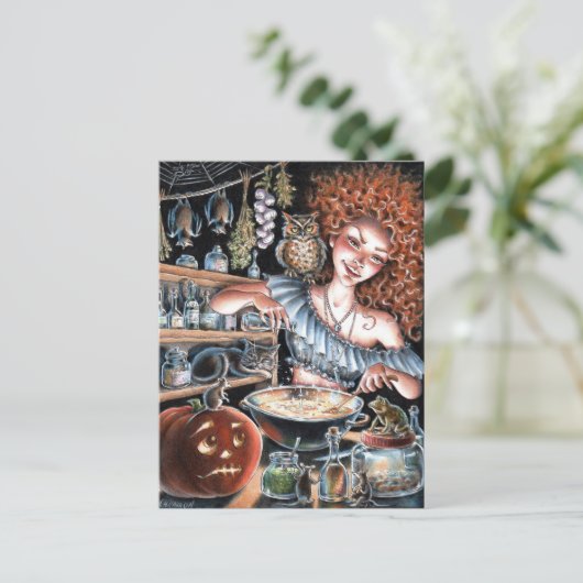 Magisch heet briefkaart (Staand voorkant)