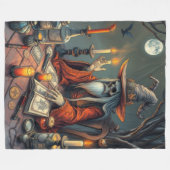 Magisch heks man fleece deken (Voorkant (Horizontaal))