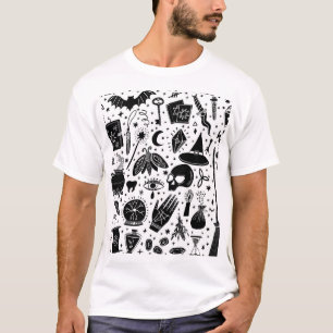 Magisch heksenpatroon:  hekserij achtergrond t-shirt