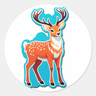 Magisch Hert Bosland Ronde Sticker