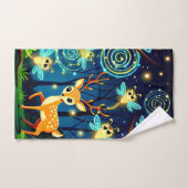 Magisch hert in het Firefly Forest Handdoek (Handdoek)