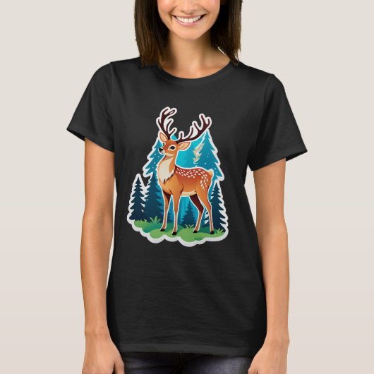 Magisch hertenbos t-shirt (Voorkant)