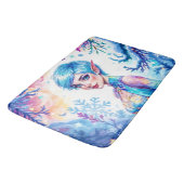 Magisch ijs elf sneeuw bos bevroren sprookje badmat (Gekanteld)