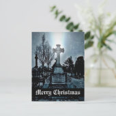 Magisch in begraafplaats Gotische Vrolijke Feestdagenkaart (Staand voorkant)