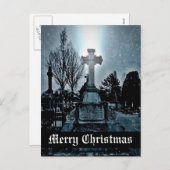 Magisch in begraafplaats Gotische Vrolijke Feestdagenkaart (Voorkant / Achterkant)