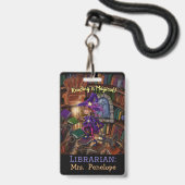 Magisch in de Bibliotheek "het Lezen is Magisch" Badge (Achterkant met lanyard)