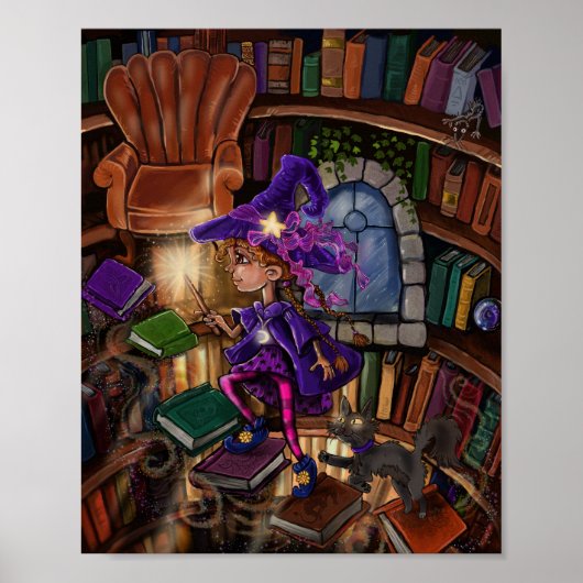 Magisch in de bibliotheek poster (Voorkant)