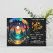 Magisch In de Bossen Timberland Baby shower Kaart (Staand voorkant)