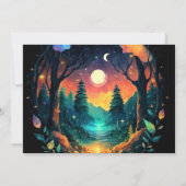 Magisch In de Bossen Timberland Baby shower Kaart (Achterkant)