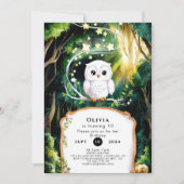 Magisch In de Bossen Uil Verjaardag Kaart (Voorkant)